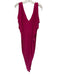 Misa Size S Hot pink Polyester V Neck Stretch Tie inc. Dress Hot pink / S