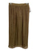 Zara Size XS Olive Brown Polyester Elastic Waist Iridescent Crinkle Skirt Olive Brown / XS