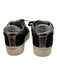 P448 Shoe Size 37 Black & White Leather Low Top lace up Pony Hair Sneakers Black & White / 37