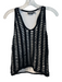 Giorgio Armani Size 12 Black & White Viscose Sleeveless Cut Outs Round Neck Top Black & White / 12