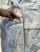 No Brand Size XS White Cotton Blend Hood Contrast Stitch Snap Closure Jacket White / XS
