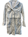 No Brand Size XS White Cotton Blend Hood Contrast Stitch Snap Closure Jacket White / XS