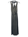 Artelier Nicole Miller Size 4 Bronze Viscose V Neck Metallic Sleevel Print Dress Bronze / 4
