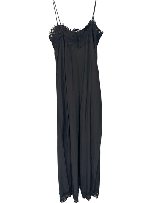 Zimmermann Size 0 Black No Fabric Tag Lace Detail Spaghetti Strap Jumper Black / 0