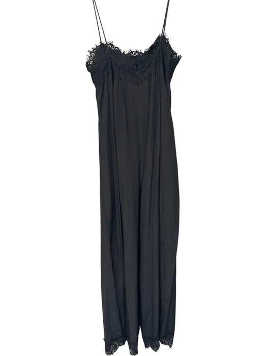 Zimmermann Size 0 Black No Fabric Tag Lace Detail Spaghetti Strap Jumper Black / 0
