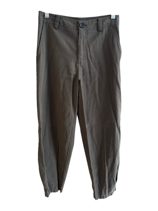 Zara Size XS Army Fatigue Green Viscose Zip Fly Pockets Tapered Leg Pants Army Fatigue Green / XS