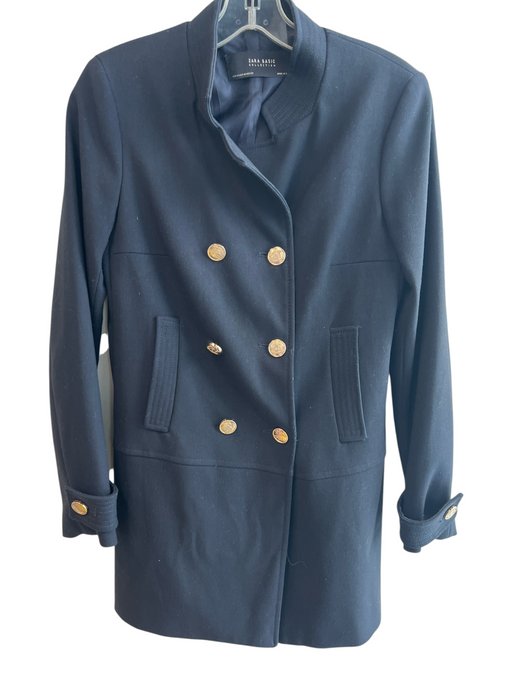 Zara Basic Collection Size XS Black No Fabric Tag Gold button Pockets Jacket Black / XS