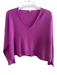 Pilcro Size Small Purple Cashmere V Neck Long Sleeve Rolled Seam Top Purple / Small