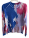 27 Miles Size Small Pink, Blue & Multi Cashmere Crew Neck Tye Dye Pull Over Top Pink, Blue & Multi / Small