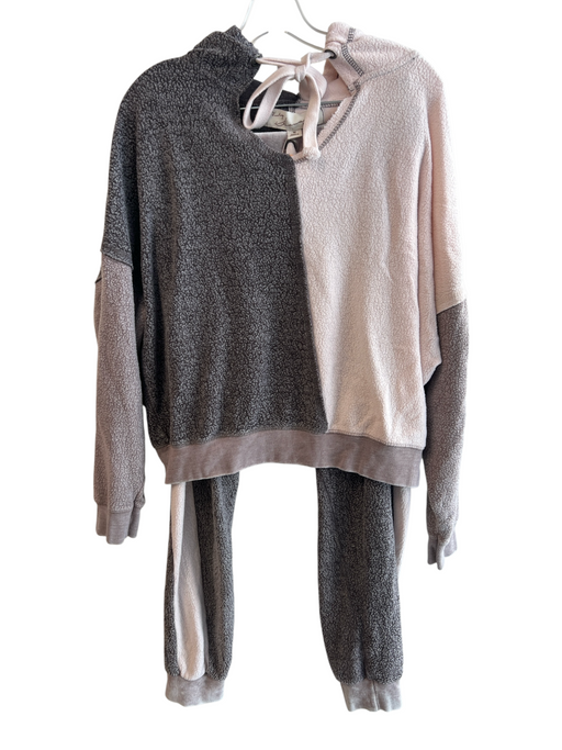 Vintage Havana Size Medium Brown & White Cotton Blend Color Block Sweat suit Brown & White / Medium