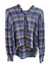 Pilcro Size Small Blue, Yellow & Multi Polyester Plaid Long Sleeve Top Blue, Yellow & Multi / Small