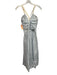 Ulla Johnson Size 0 Light Blue Cotton Ruched Front V Neck Halter Tie Neck Dress Light Blue / 0