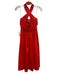 5a7 Cinq a Sept Size 2 Red Orange Cotton & Nylon Sleeveless Gathered Midi Dress Red Orange / 2