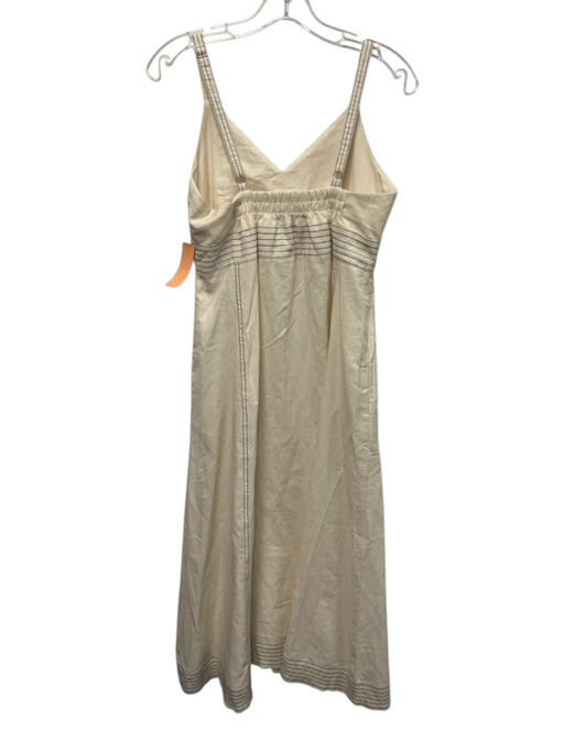 The Handloom Size S/M Cream & Black Cotton Spaghetti Strap Contrast Stitch Dress Cream & Black / S/M