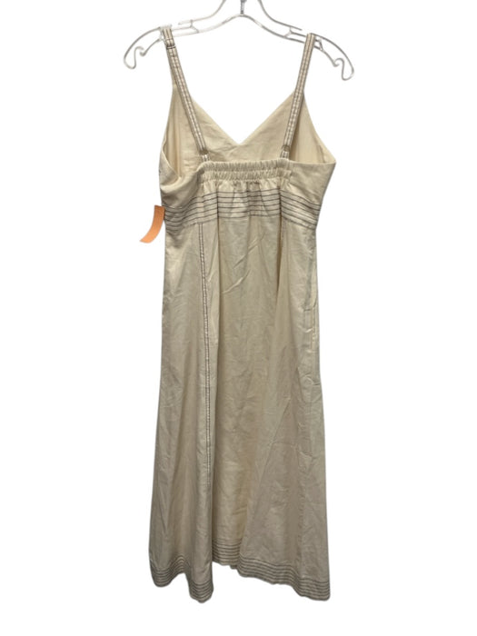 The Handloom Size S/M Cream & Black Cotton Spaghetti Strap Contrast Stitch Dress Cream & Black / S/M