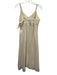 The Handloom Size S/M Cream & Black Cotton Spaghetti Strap Contrast Stitch Dress Cream & Black / S/M