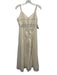 The Handloom Size S/M Cream & Black Cotton Spaghetti Strap Contrast Stitch Dress Cream & Black / S/M