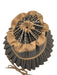 Lorna Murray Black & Brown Natural Fiber Pleated Stripe Folding Sun Hat Hat Black & Brown / M