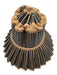 Lorna Murray Black & Brown Natural Fiber Pleated Stripe Folding Sun Hat Hat Black & Brown / M