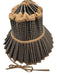 Lorna Murray Black & Brown Natural Fiber Pleated Stripe Folding Sun Hat Hat Black & Brown / M