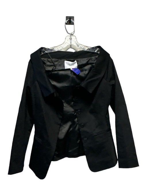 Frame Size 2 Black Cotton Cropped Jacket Black / 2