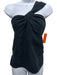 Veronica Beard Size 6 Navy Blue Model Blend One Shoulder Side Zip Textured Top Navy Blue / 6