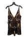 Free People Size 6 Black & Beige Polyester Blend V Neck & Back Sequin Dress Black & Beige / 6