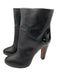 Furla Shoe Size 39 Black Leather round toe Stiletto Ankle Booties Black / 39