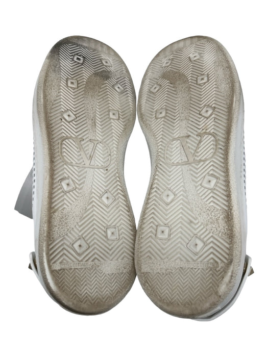 Valentino Garavani Shoe Size 40.5 White Leather Laser Cut lace up Sneakers White / 40.5