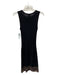 M Missoni Size 40 Black Viscose Rib Knit Chevron Sleeveless Knee length Dress Black / 40