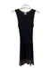 M Missoni Size 40 Black Viscose Rib Knit Chevron Sleeveless Knee length Dress Black / 40