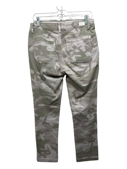 Paige Size 27 gray & green Cotton Denim Camo Straight Jeans gray & green / 27