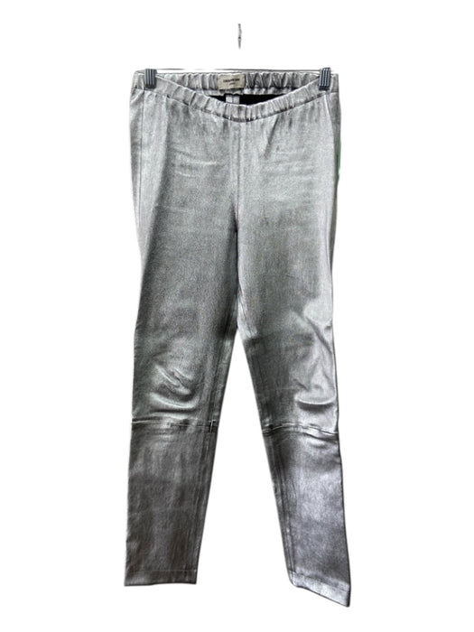 Zadig & Voltaire Size XS/36 Silver Leather Stretch Skinny Legging Pants Silver / XS/36