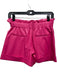 Alice + Olivia Size S/P Hot pink Faux Leather Cuffed Elastic Waist Shorts Hot pink / S/P