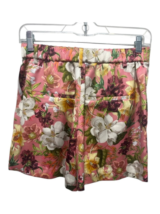 Alice & Olivia Size 2 Pink & Multi Cotton & Polyester Ruffle Sleeves Short Set Pink & Multi / 2