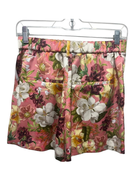 Alice & Olivia Size 2 Pink & Multi Cotton & Polyester Ruffle Sleeves Short Set Pink & Multi / 2