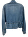 Veronica Beard Jeans Size XS Med Wash Cotton Blend Drawstring Mock Collar Jacket Med Wash / XS