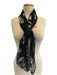 Alexander McQueen Black & White Silk Square Skulls Semi Sheer scarf Black & White / Large