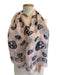 Alexander McQueen Pink & Black Silk Square Skulls Semi Sheer scarf Pink & Black / Large