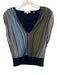 Ramy Brook Size XS Blue, Green & Cream Viscose Blend Sleeveless V Neck Top Blue, Green & Cream / XS