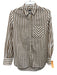 Rag & Bone Size XS White & Brown Cotton Vertical Stripes Patch Pocket Top White & Brown / XS