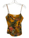 L'agence Size XS Mustard Yellow, Green & Brown Silk Strapless Jungle Cami Top Mustard Yellow, Green & Brown / XS