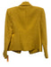 L'agence Size 2 Mustard Yellow & Gold Cotton & Polyester Tweed Blazer Jacket Mustard Yellow & Gold / 2