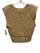 Veronica Beard Size S Brown & Cream Polyester Sleeveless Shoulder Pads Sweater Brown & Cream / S
