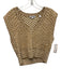 Veronica Beard Size S Brown & Cream Polyester Sleeveless Shoulder Pads Sweater Brown & Cream / S