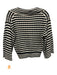 Ramy Brook Size XS Black & Cream Organic Cotton Blend 1/2 Flutter Sleeve Sweater Black & Cream / XS