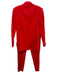 Rag & Bone Size 2/4 Red Wool Blend One Button Blazer Side Stripes Pant Set Red / 2/4
