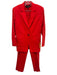 Rag & Bone Size 2/4 Red Wool Blend One Button Blazer Side Stripes Pant Set Red / 2/4