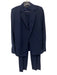 Theory Size 4 Navy Blue Wool Blend Blazer Mid Rise Tapered Trouser Pant Set Navy Blue / 4