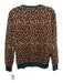 Scotch & Soda Size Medium Brown, Green & Black Cotton Rib Knit Leopard Sweater Brown, Green & Black / Medium